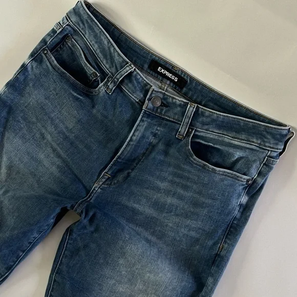 Express Men's Blue Jeans - slim - 34x32 - Picture 2 of 4